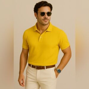 Classic Yellow Polo Shirt for Men